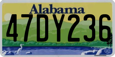 AL license plate 47DY236