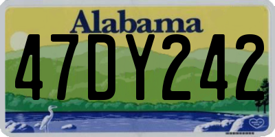 AL license plate 47DY242