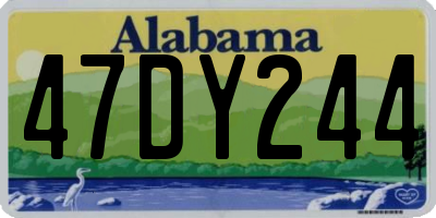 AL license plate 47DY244