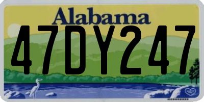 AL license plate 47DY247