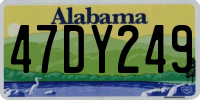 AL license plate 47DY249