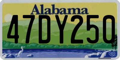 AL license plate 47DY250