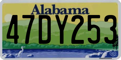 AL license plate 47DY253