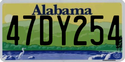 AL license plate 47DY254