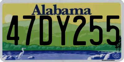 AL license plate 47DY255