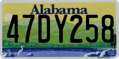 AL license plate 47DY258