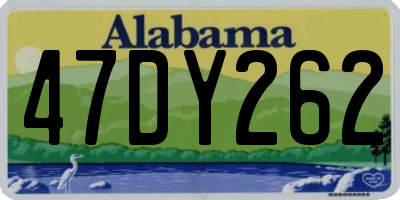 AL license plate 47DY262