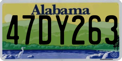 AL license plate 47DY263