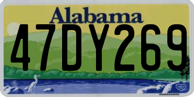 AL license plate 47DY269