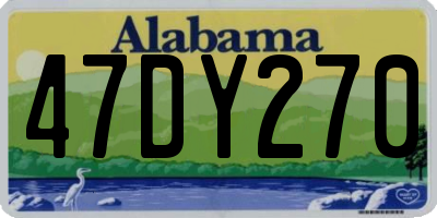 AL license plate 47DY270