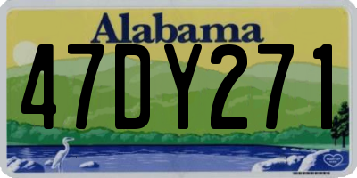 AL license plate 47DY271