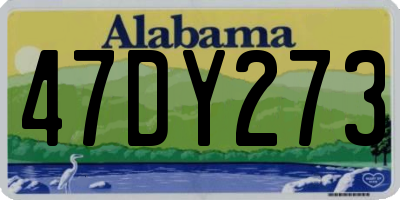 AL license plate 47DY273