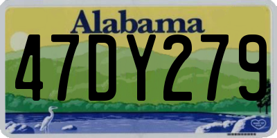 AL license plate 47DY279