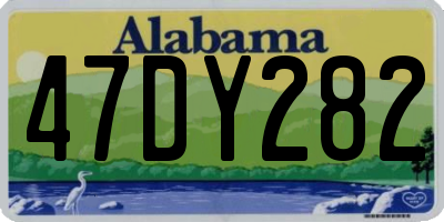 AL license plate 47DY282