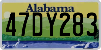 AL license plate 47DY283