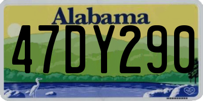 AL license plate 47DY290