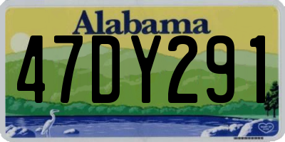 AL license plate 47DY291