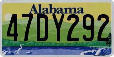 AL license plate 47DY292