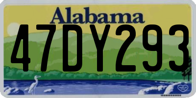 AL license plate 47DY293