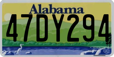 AL license plate 47DY294
