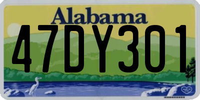 AL license plate 47DY301