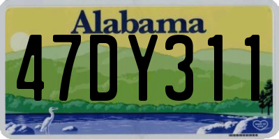 AL license plate 47DY311