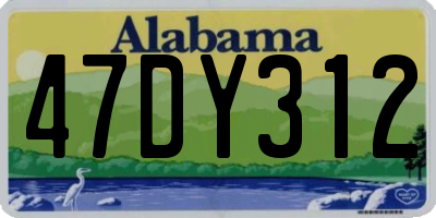 AL license plate 47DY312