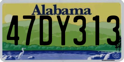 AL license plate 47DY313