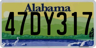 AL license plate 47DY317