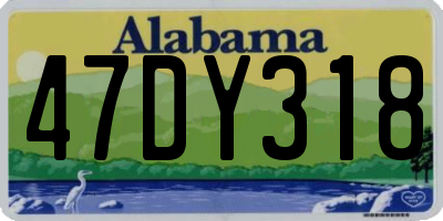 AL license plate 47DY318