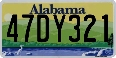 AL license plate 47DY321