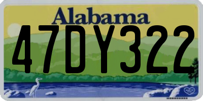 AL license plate 47DY322