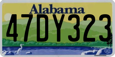 AL license plate 47DY323