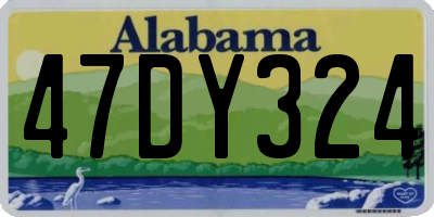 AL license plate 47DY324