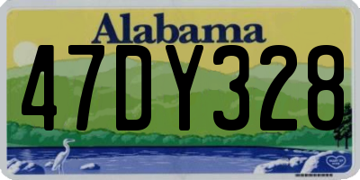 AL license plate 47DY328
