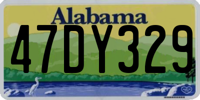 AL license plate 47DY329