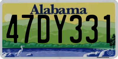 AL license plate 47DY331