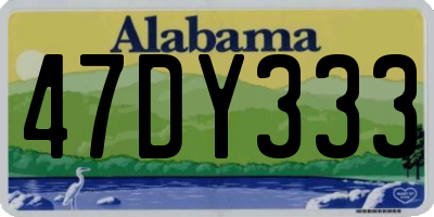 AL license plate 47DY333