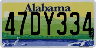 AL license plate 47DY334