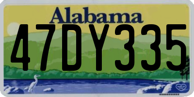 AL license plate 47DY335