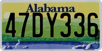 AL license plate 47DY336