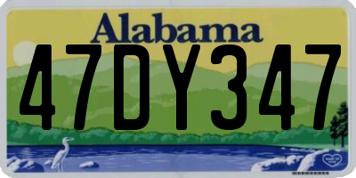 AL license plate 47DY347