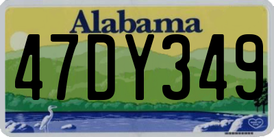 AL license plate 47DY349
