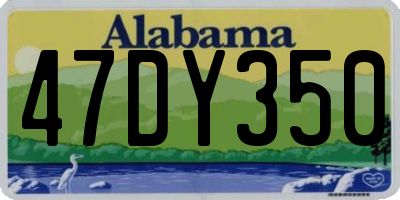 AL license plate 47DY350