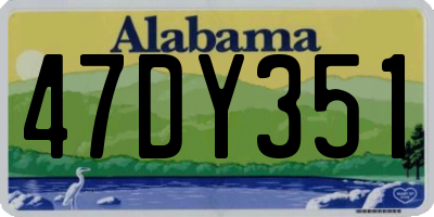 AL license plate 47DY351