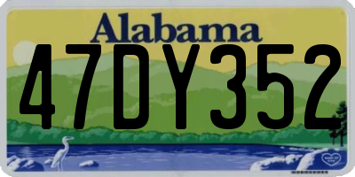 AL license plate 47DY352