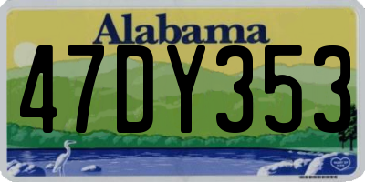AL license plate 47DY353