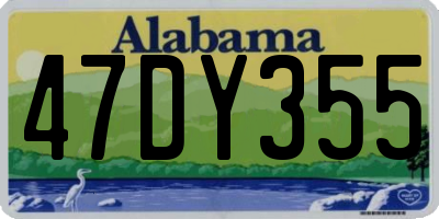 AL license plate 47DY355