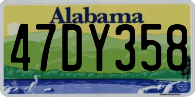 AL license plate 47DY358
