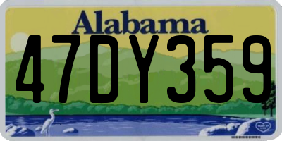 AL license plate 47DY359
